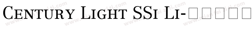 Century Light SSi Li字体转换